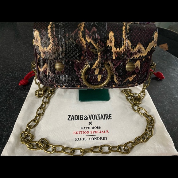 Zadig & Voltaire Bags Nwt Zadig Voltaire Kate Snake Bag Burgandy